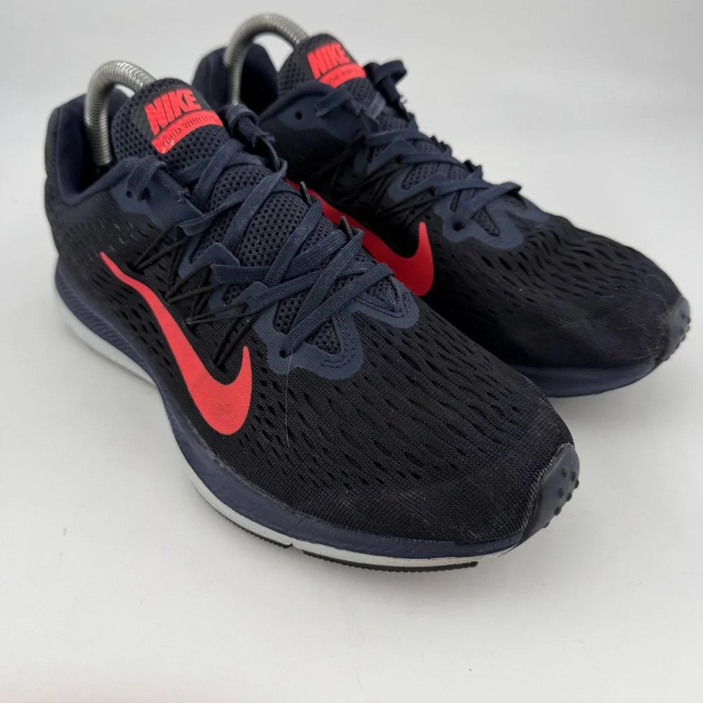 Nike Women’s Air Zoom Winflo 5 -SZ 9- Navy Blue Running Shoes Sneakers Lace-Up